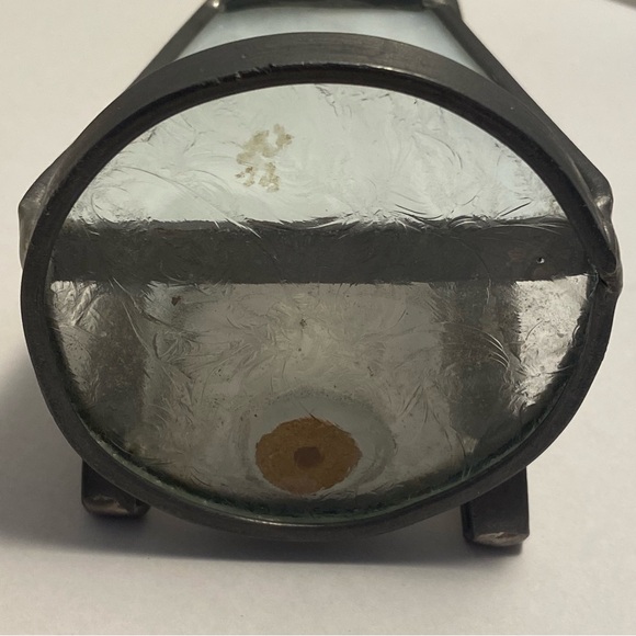 Vintage Angel Figurine White Stained Glass cooper halo art glass Sculpture - Picture 10 of 16